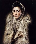 GRECO, El A Lady in a Fur Wrap Spain oil painting artist